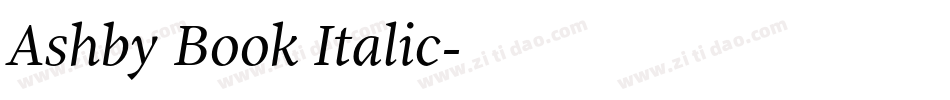 Ashby Book Italic字体转换